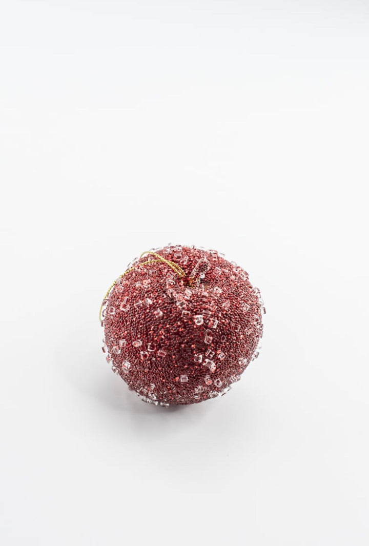 Artificial Red Beaded Pomegranate, Pear & Apple - 3-4" SET of 3 assorted - Greenery MarketArtificial Fruit277974