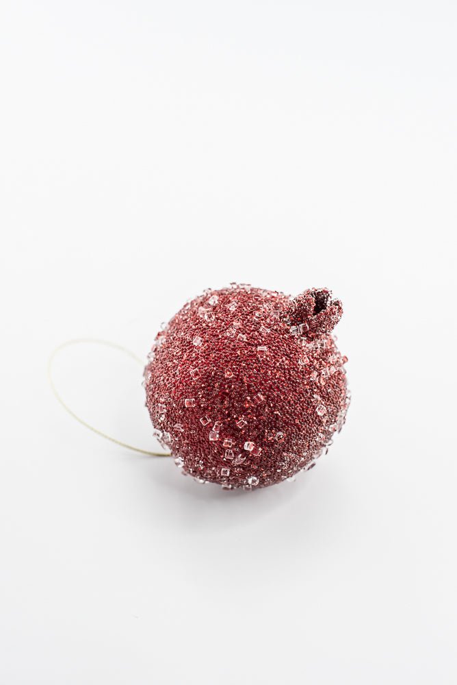 Artificial Red Beaded Pomegranate, Pear & Apple - 3-4" SET of 3 assorted - Greenery MarketArtificial Fruit277974