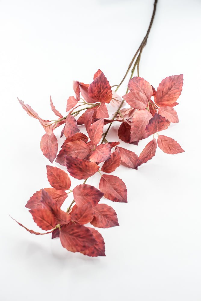 Artificial, Red Beech Leaves Spray - Greenery Market85142-RD