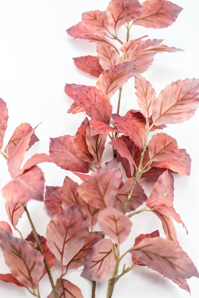 Artificial, Red Beech Leaves Spray - Greenery Market85142-RD