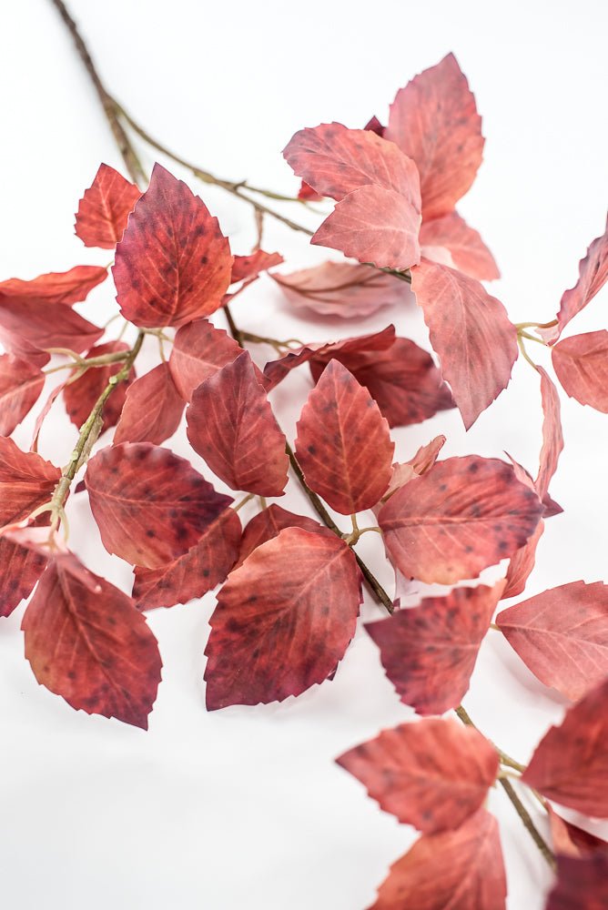 Artificial, Red Beech Leaves Spray - Greenery Market85142-RD