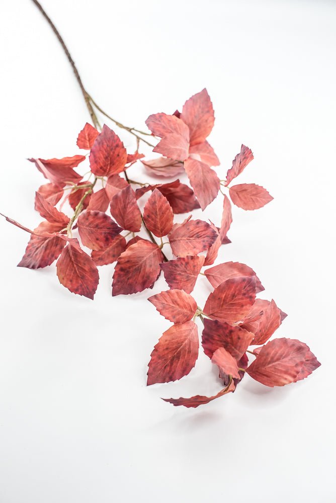 Artificial, Red Beech Leaves Spray - Greenery Market85142-RD