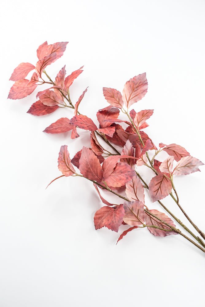 Artificial, Red Beech Leaves Spray - Greenery Market85142-RD