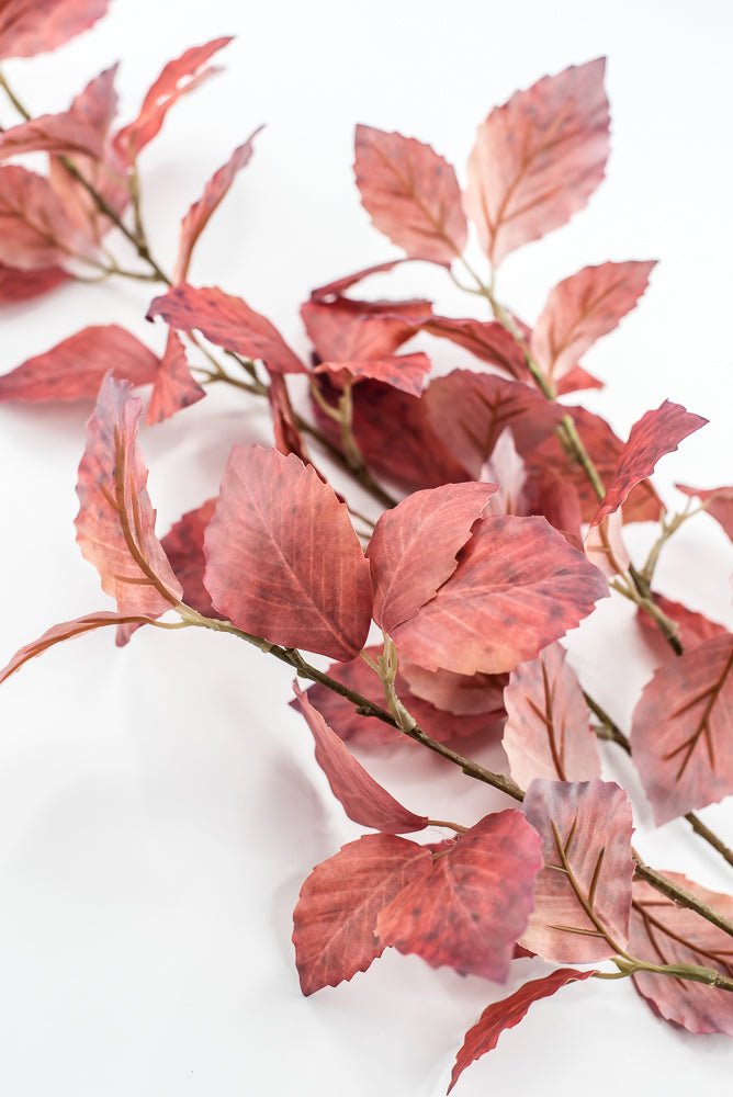 Artificial, Red Beech Leaves Spray - Greenery Market85142-RD