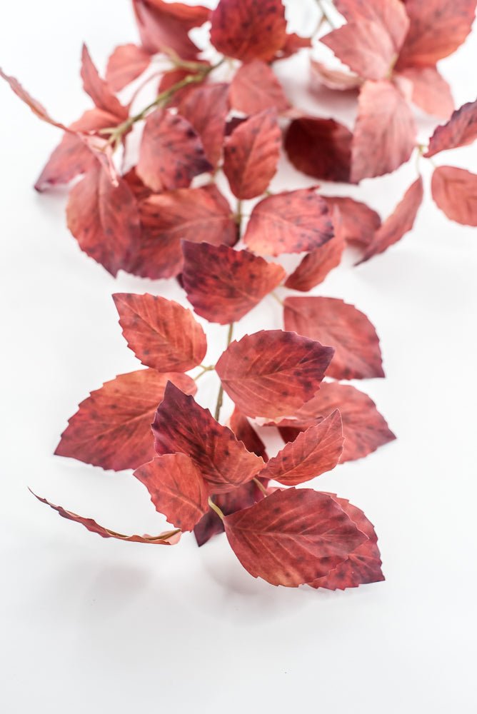 Artificial, Red Beech Leaves Spray - Greenery Market85142-RD