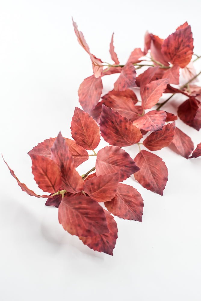 Artificial, Red Beech Leaves Spray - Greenery Market85142-RD