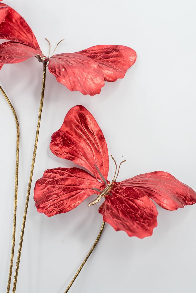 Artificial Red Butterfly Spray - 26" - Greenery MarketArtificial Flowers281795