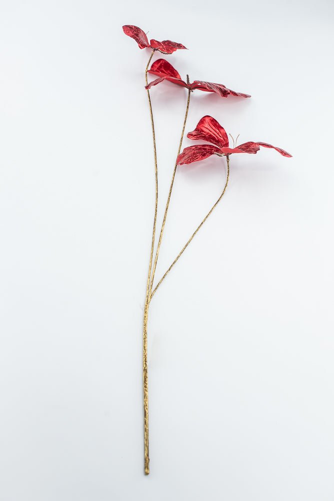 Artificial Red Butterfly Spray - 26" - Greenery MarketArtificial Flowers281795