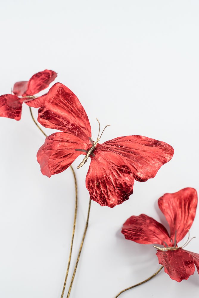 Artificial Red Butterfly Spray - 26" - Greenery MarketArtificial Flowers281795