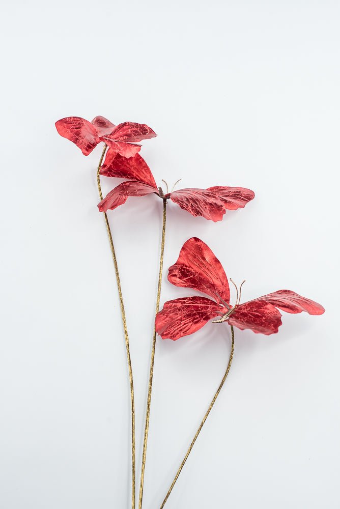 Artificial Red Butterfly Spray - 26" - Greenery MarketArtificial Flowers281795