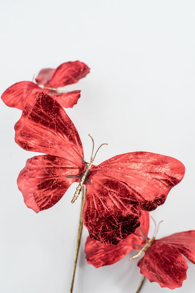 Artificial Red Butterfly Spray - 26" - Greenery MarketArtificial Flowers281795