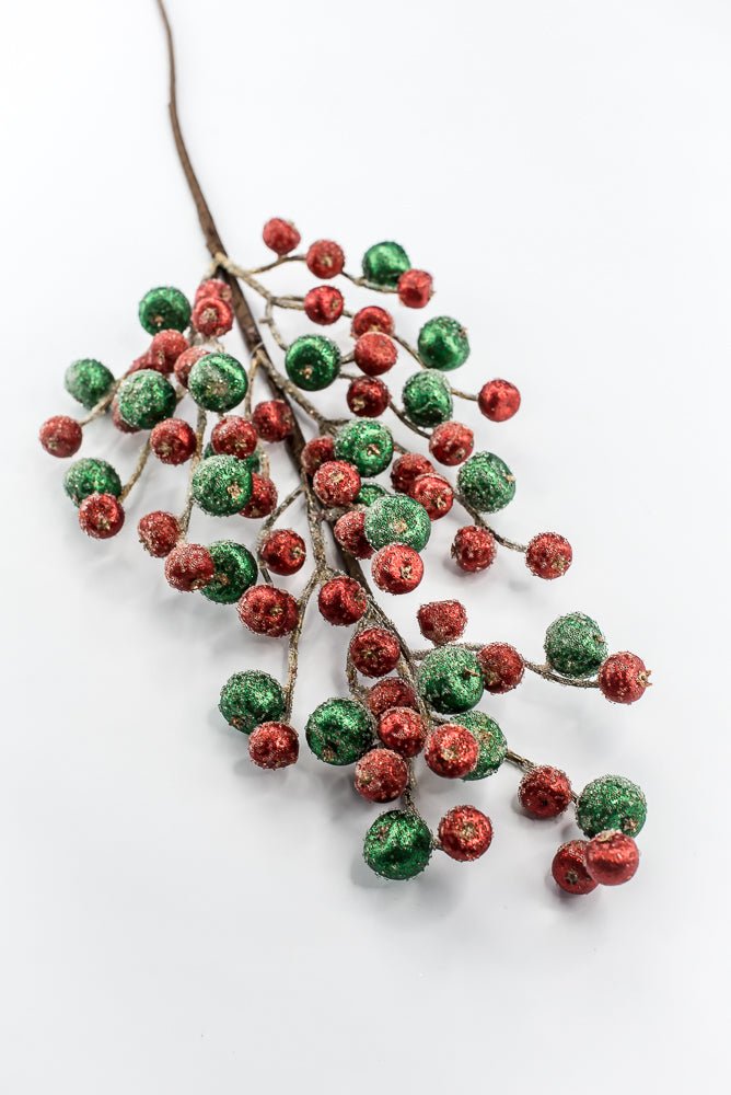 Artificial Red & Green Mini Crabapple Spray - 30" - Greenery MarketArtificial Flora85764-RDGN
