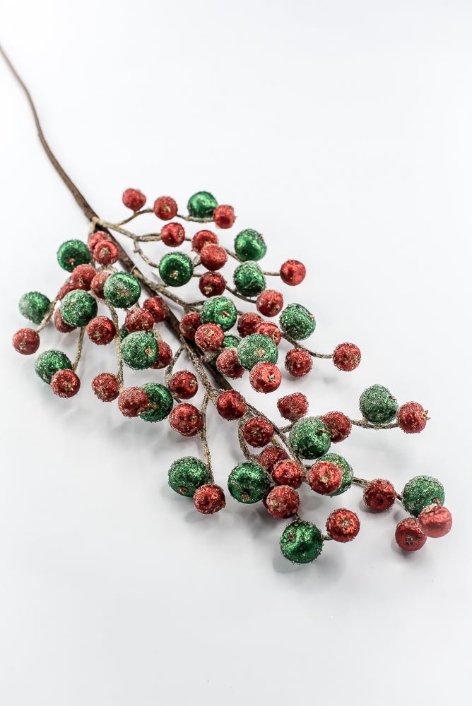 Artificial Red & Green Mini Crabapple Spray - 30" - Greenery MarketArtificial Flora85764-RDGN