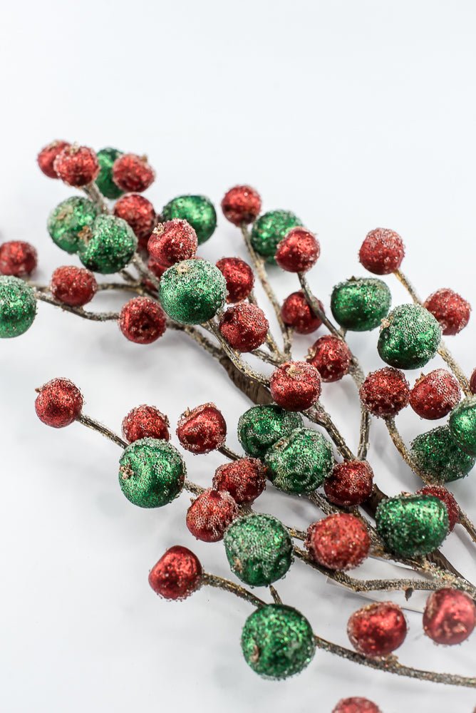 Artificial Red & Green Mini Crabapple Spray - 30" - Greenery MarketArtificial Flora85764-RDGN