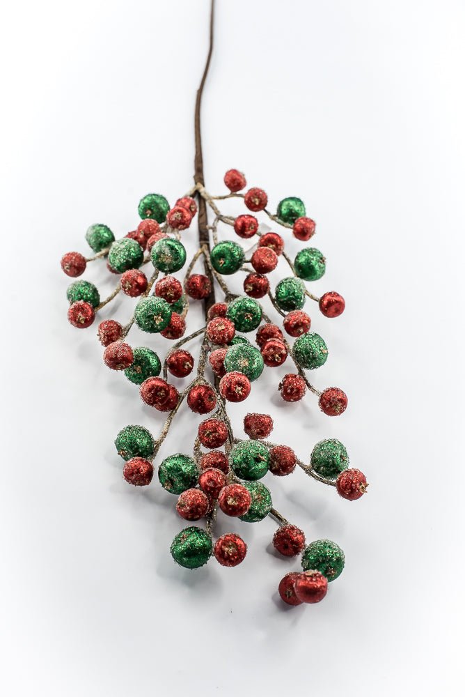 Artificial Red & Green Mini Crabapple Spray - 30" - Greenery MarketArtificial Flora85764-RDGN