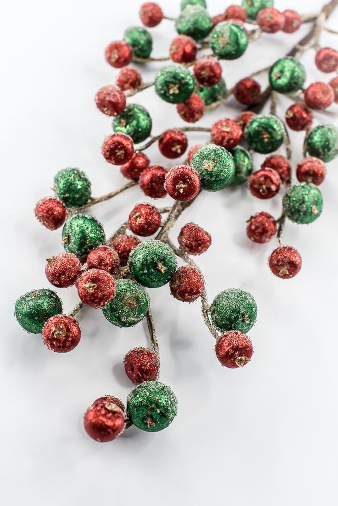 Artificial Red & Green Mini Crabapple Spray - 30" - Greenery MarketArtificial Flora85764-RDGN