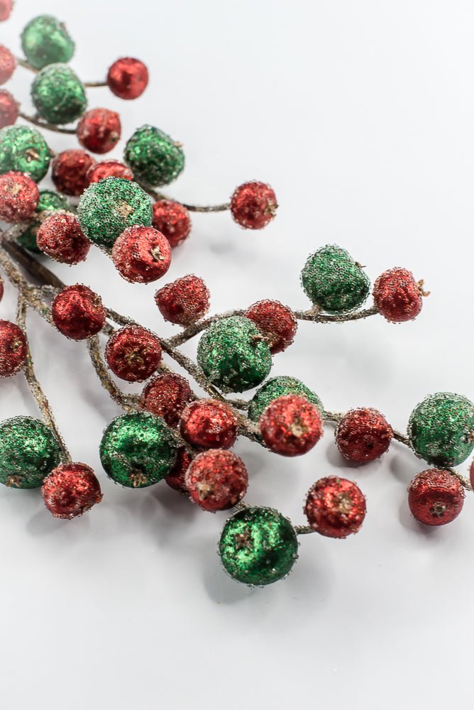 Artificial Red & Green Mini Crabapple Spray - 30" - Greenery MarketArtificial Flora85764-RDGN
