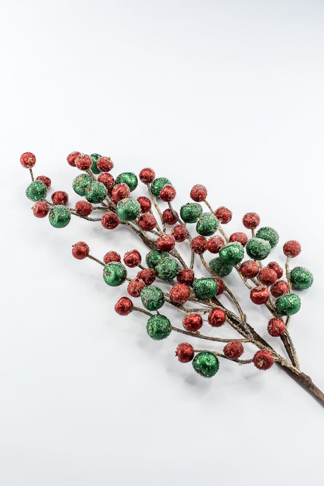 Artificial Red & Green Mini Crabapple Spray - 30" - Greenery MarketArtificial Flora85764-RDGN