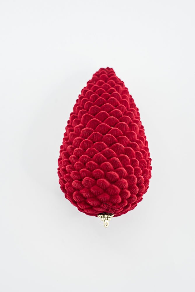 Artificial Red Hanging Pinecone - 10" - Greenery MarketArtificial Flora32250-RD