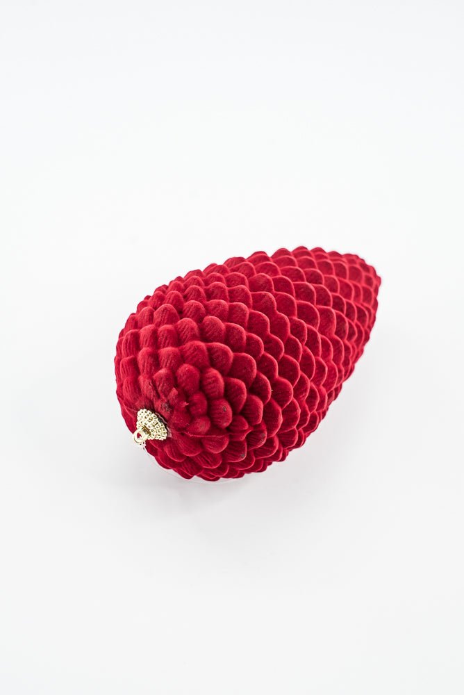 Artificial Red Hanging Pinecone - 10" - Greenery MarketArtificial Flora32250-RD