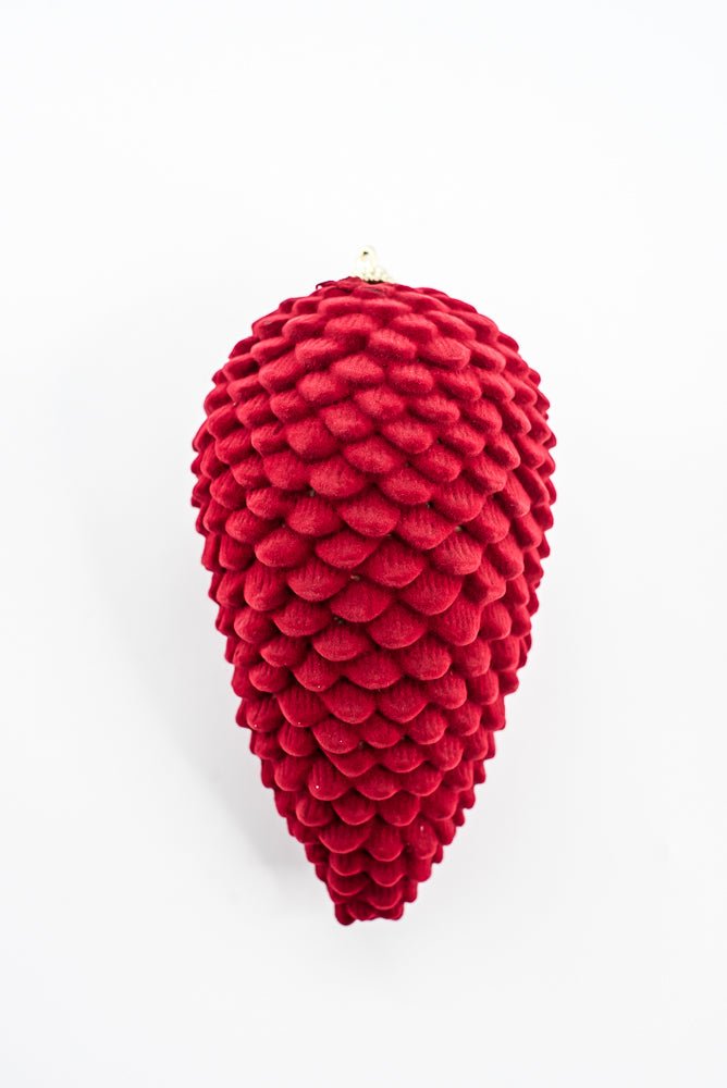 Artificial Red Hanging Pinecone - 10" - Greenery MarketArtificial Flora32250-RD