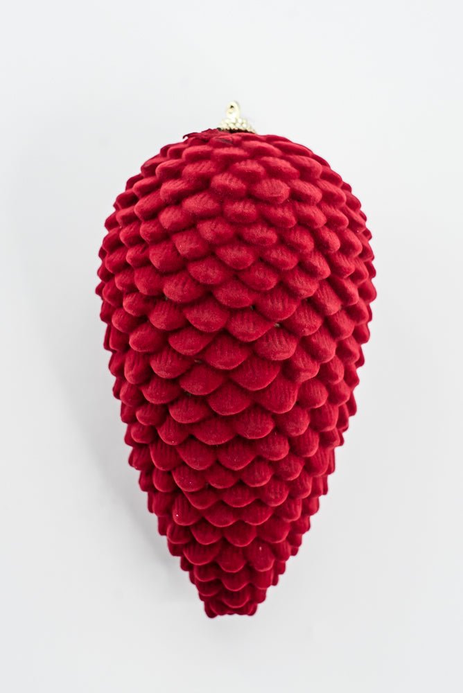 Artificial Red Hanging Pinecone - 10" - Greenery MarketArtificial Flora32250-RD
