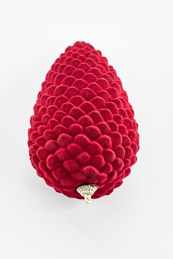 Artificial Red Hanging Pinecone - 10" - Greenery MarketArtificial Flora32250-RD