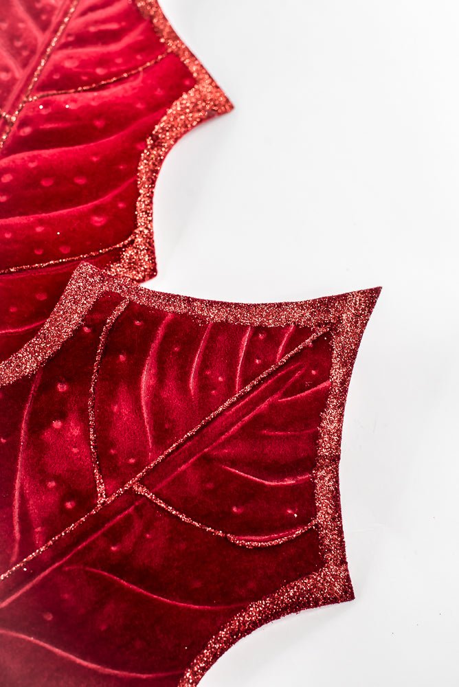 Artificial Red Holly Leaves Spray - 39" - Greenery Market86864RD