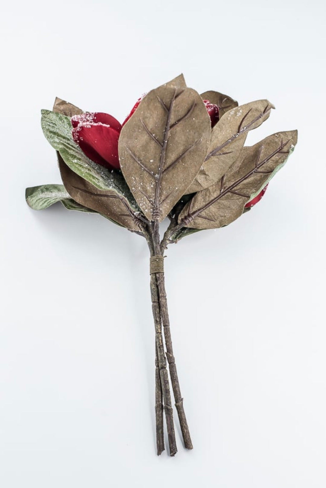 Artificial Red Iced Magnolia Bundle - 15" - Greenery MarketArtificial Plants216915