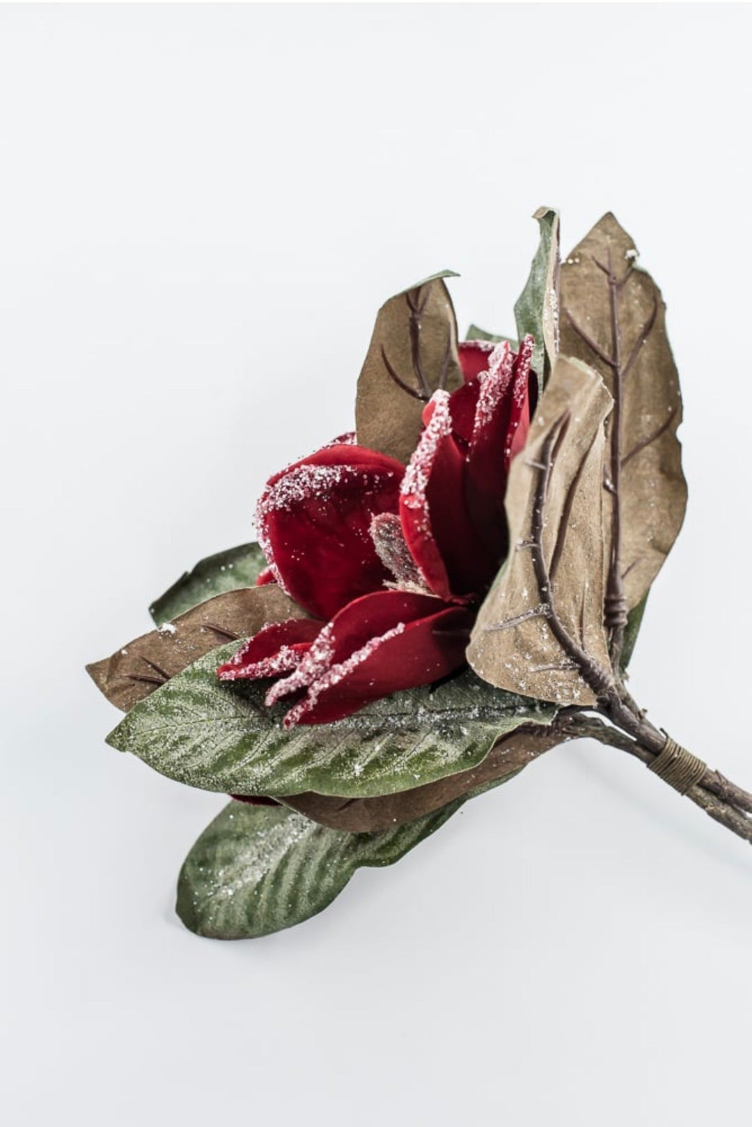 Artificial Red Iced Magnolia Bundle - 15" - Greenery MarketArtificial Plants216915