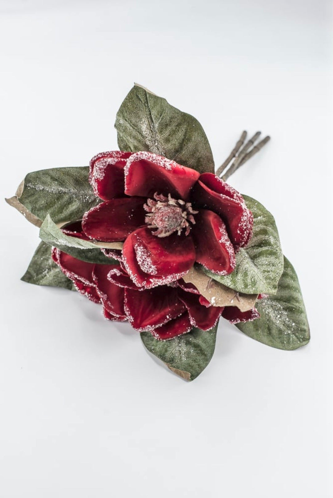Artificial Red Iced Magnolia Bundle - 15" - Greenery MarketArtificial Plants216915