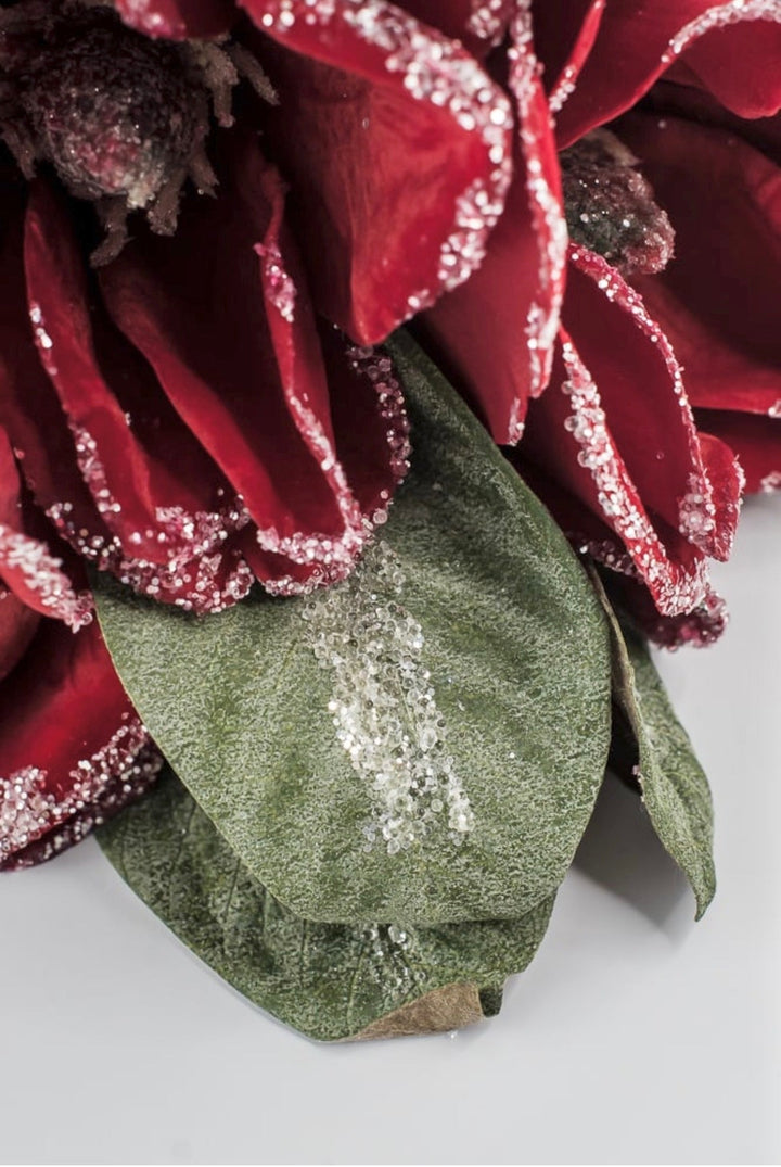 Artificial Red Iced Magnolia Bundle - 15" - Greenery MarketArtificial Plants216915