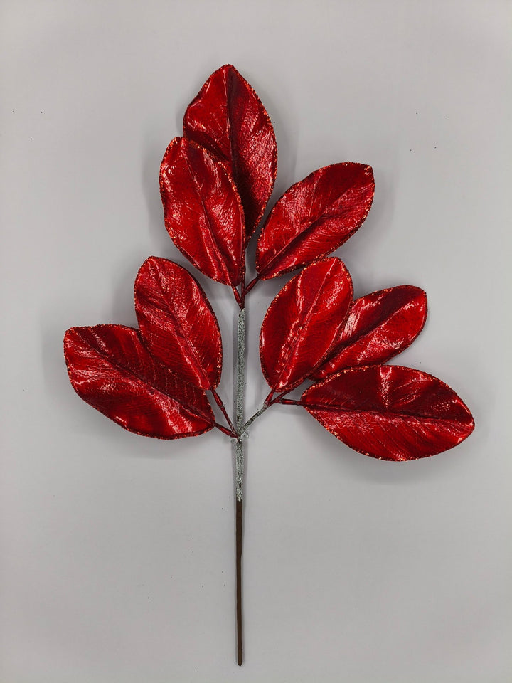 Artificial Red Magnolia Leaf Spray - 24" - Greenery MarketArtificial Flora85103-RD