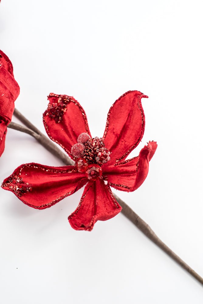 Artificial Red Magnolia Spray - 29" - Greenery MarketArtificial Flowers283572
