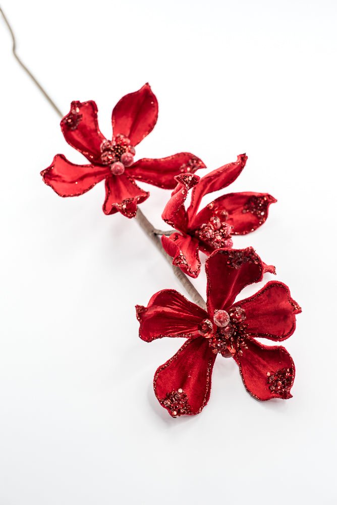 Artificial Red Magnolia Spray - 29" - Greenery MarketArtificial Flowers283572