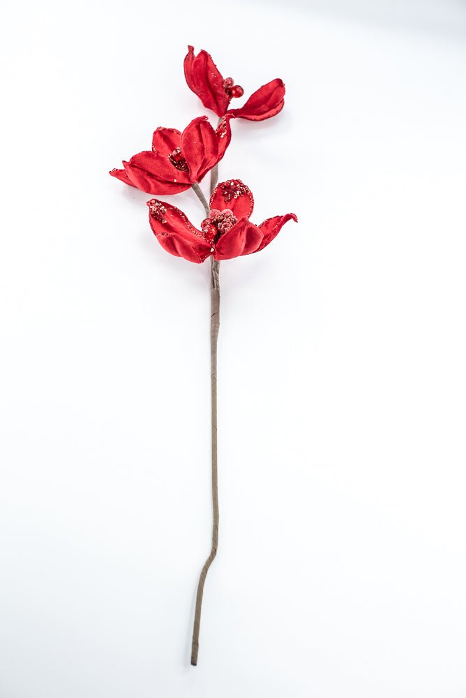 Artificial Red Magnolia Spray - 29" - Greenery MarketArtificial Flowers283572