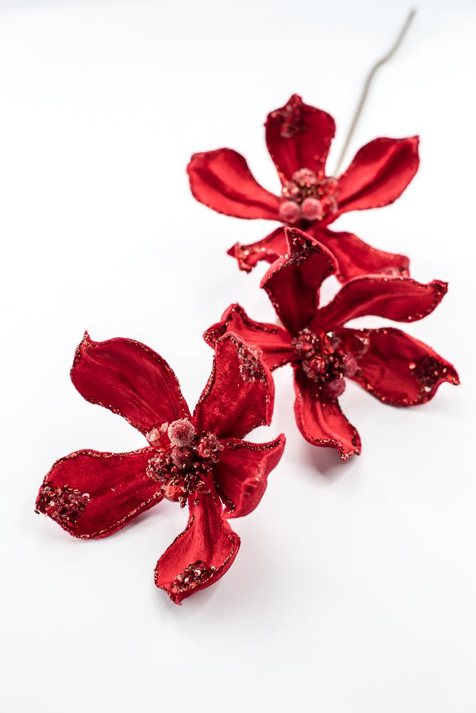 Artificial Red Magnolia Spray - 29" - Greenery MarketArtificial Flowers283572