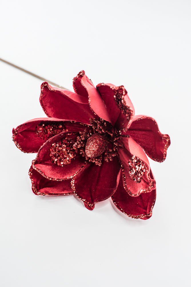 Artificial Red Magnolia Stem - 21" - Greenery Market86938RD