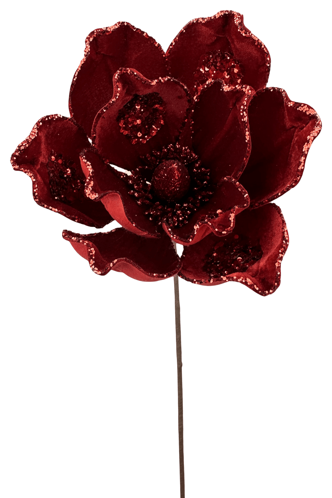 Artificial Red Magnolia Stem - 21" - Greenery Market86938RD
