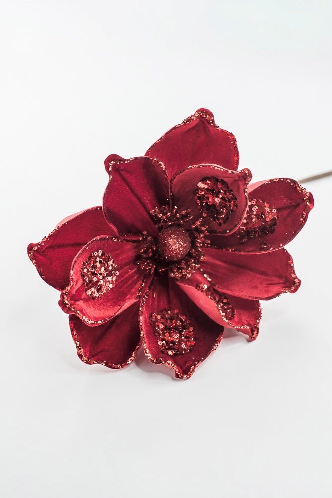 Artificial Red Magnolia Stem - 21" - Greenery Market86938RD
