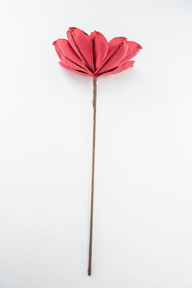 Artificial Red Magnolia Stem - 21" - Greenery Market86938RD