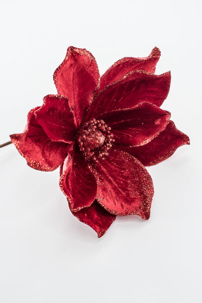 Artificial Red Magnolia Stem - 8" - Greenery Market86868RD