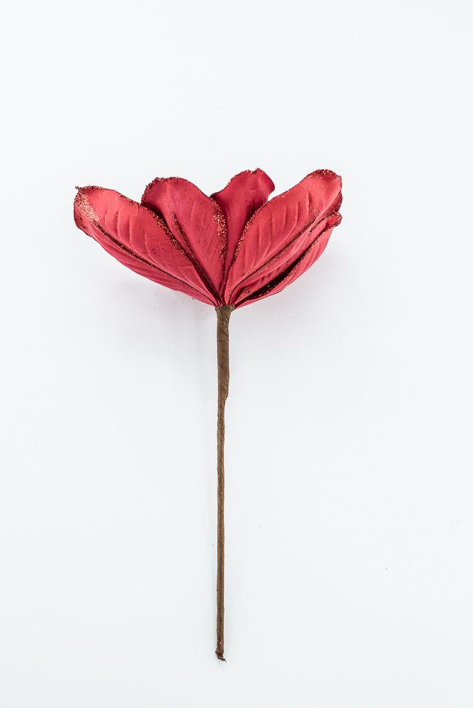 Artificial Red Magnolia Stem - 8" - Greenery Market86868RD