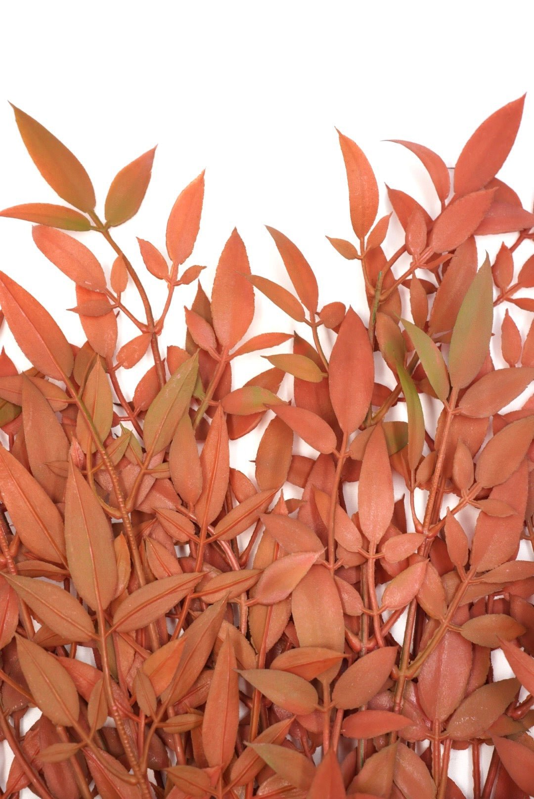 Artificial Red Orange PVC Leaf Bush - Greenery Marketartificial greenery85366-UV