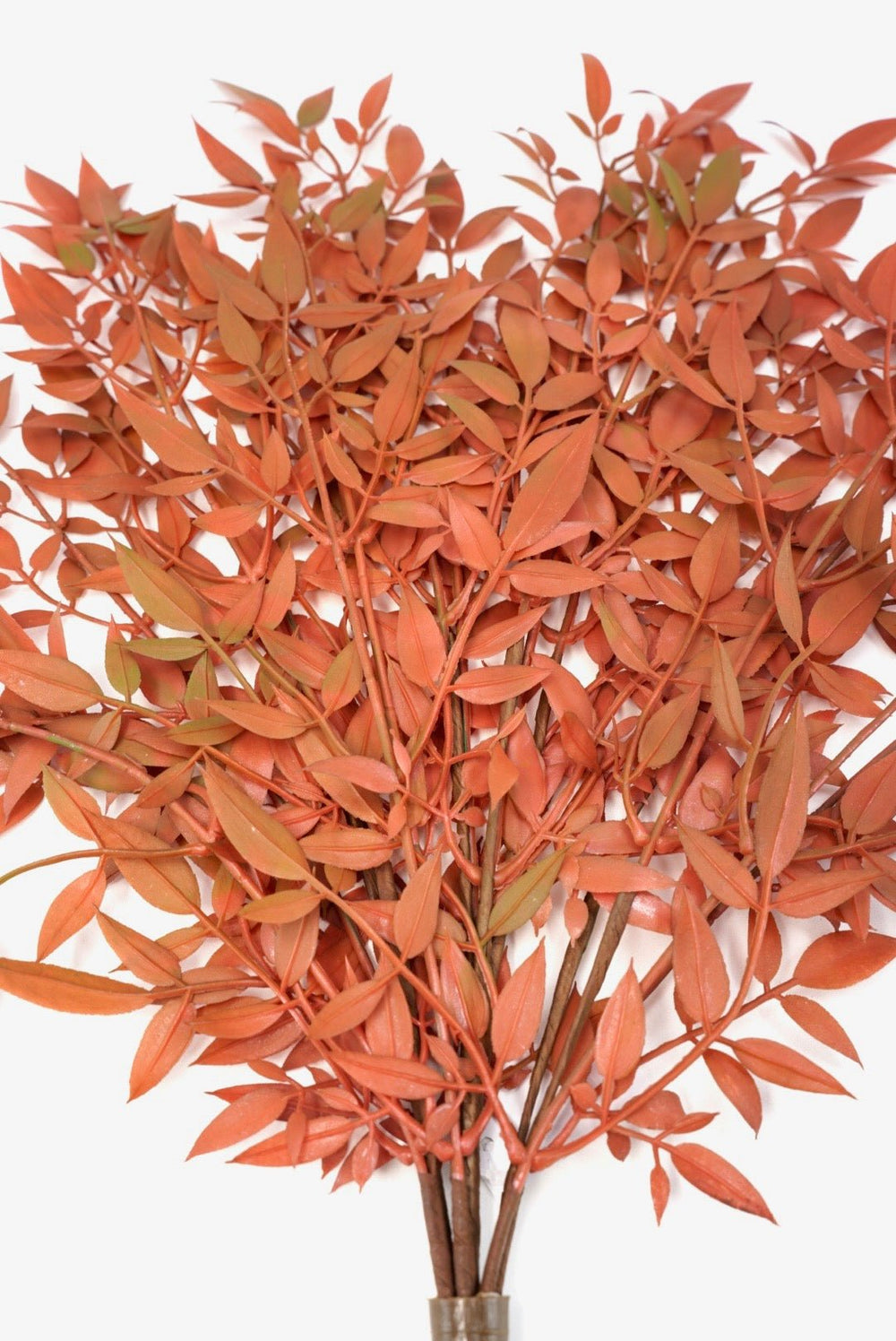 Artificial Red Orange PVC Leaf Bush - Greenery Marketartificial greenery85366-UV