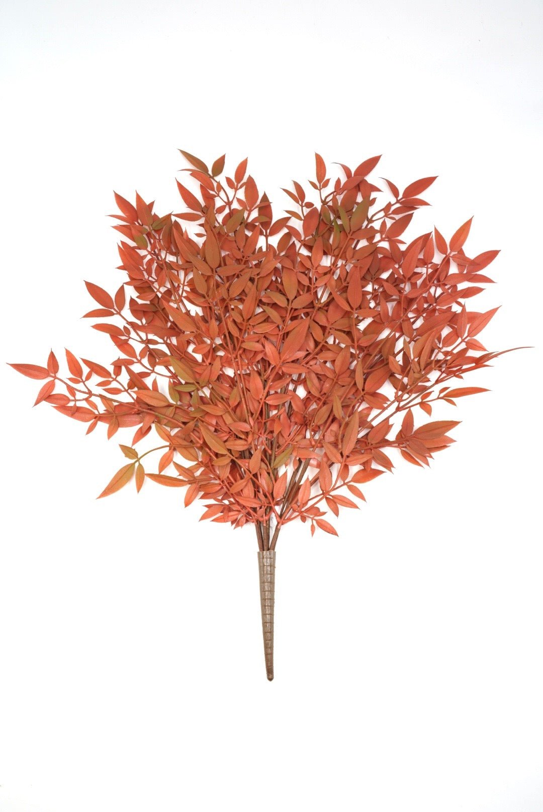Artificial Red Orange PVC Leaf Bush - Greenery Marketartificial greenery85366-UV