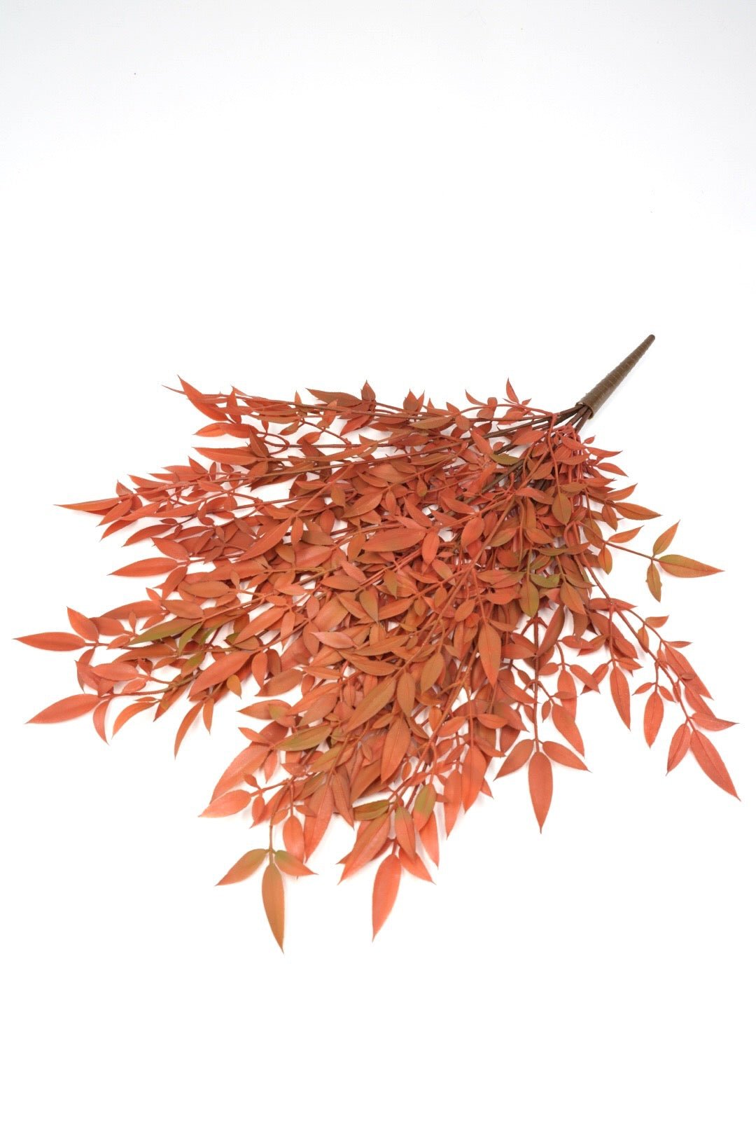 Artificial Red Orange PVC Leaf Bush - Greenery Marketartificial greenery85366-UV