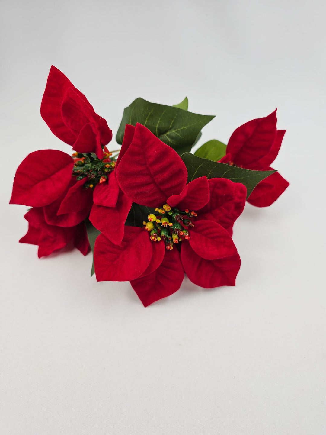 Artificial, Red Poinsettia Bush - 14" - Greenery MarketArtificial FloraXF727-R