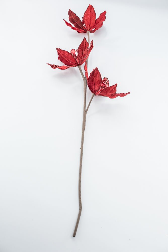 Artificial Red Poinsettia Spray - 28" - Greenery MarketArtificial Flowers283565