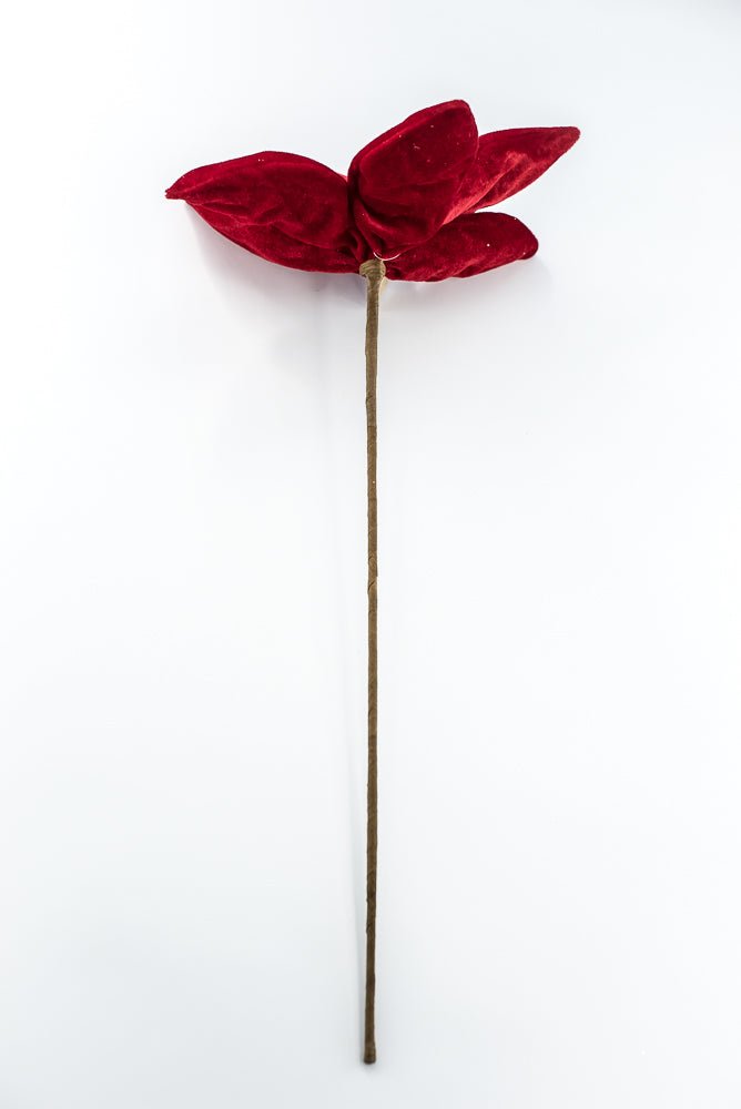 Artificial Red Poinsettia Stem - 19.5" - Greenery MarketArtificial Flowers277614